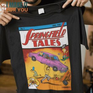 SuperNed The Simpsons T-Shirt, Funny Halloween Graphic Tees for Men