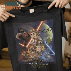The Pork Awakens Star Wars The Muppets Mashup T-Shirt, Funny Halloween Graphic Tees for Men