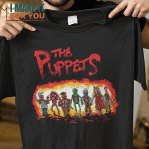 The Puppets The Warriors The Muppets Mashup T-Shirt, Funny Halloween Graphic Tees for Men