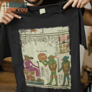 Turtle Glyphics Teenage Mutant Ninja Turtles T-Shirt, Funny Halloween Graphic Tees for Men