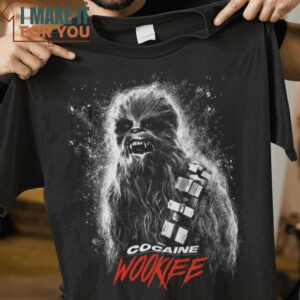 Wookiee Cocaine Bear Chewbacca Star Wars T-Shirt, Funny Halloween Graphic Tees for Men