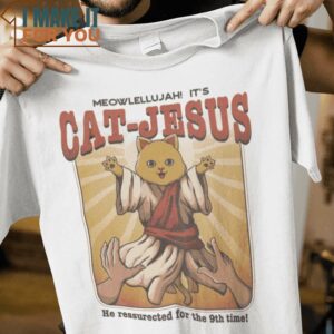 Meowlellujah Cat T-Shirt, Funny Halloween Graphic Tees for Men