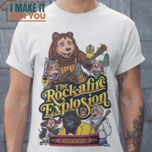 The Rock-afire Explosion ShowBiz Pizza Place T-Shirt, Funny Halloween Graphic Tees for Men