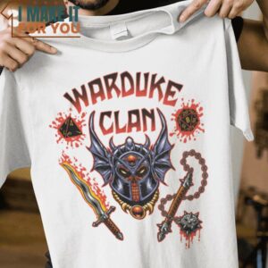Warduke Clan Hellfire Club Dungeons and Dragons Mashup T-Shirt, Funny Halloween Graphic Tees for Men