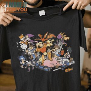90s Games Video Game Characters T-Shirt, Best Halloween Graphic Tees for Men 90s Games Video Game Characters T-Shirt, Best Halloween Graphic Tees for Men
