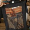 Godzilla In The Scream Godzilla The Scream Mashup T-Shirt, Best Halloween Graphic Tees for Men