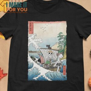 Going Merry in Japan One Piece T-Shirt, Best Halloween Graphic Tees for Men