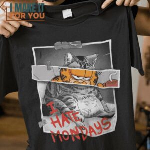 I Hate Mondays Garfield T-Shirt, Best Halloween Graphic Tees for Men