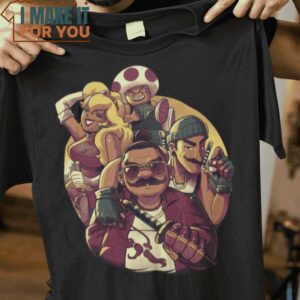 Mushroom Gang Super Mario T-Shirt, Best Halloween Graphic Tees for Men