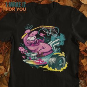 Pat Fink Patrick Star SpongeBob SquarePants T-Shirt, Best Halloween Graphic Tees for Men