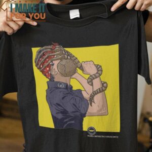 Rosie found LV-426 Rosie the Riveter Alien Mashup T-Shirt, Best Halloween Graphic Tees for Men