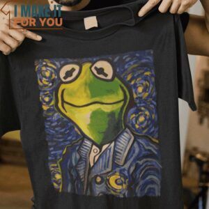 Starry Frog The Starry Night The Muppets Mashup T-Shirt, Best Halloween Graphic Tees for Men