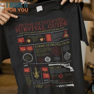 The Hunters Survival Guide Supernatural T-Shirt, Best Halloween Graphic Tees for Men