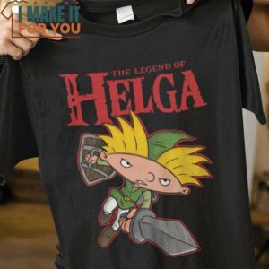 The Legend Of Helga The Legend of Zelda Hey Arnold! Mashup T-Shirt, Best Halloween Graphic Tees for Men