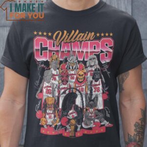 Villain Champs 80s Villains T-Shirt, Best Halloween Graphic Tees for Men