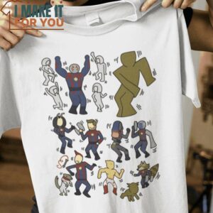Guardians Dance Guardians of the Galaxy Characters T-Shirt, Best Halloween Graphic Tees for Men