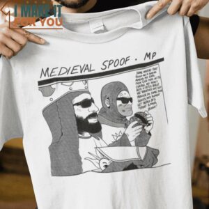 Medieval Spoof Monty Python and the Holy Grail T-Shirt, Best Halloween Graphic Tees for Men