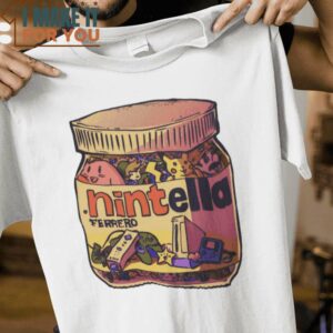 Nintella Nutella Video Game Characters T-Shirt, Best Halloween Graphic Tees for Men
