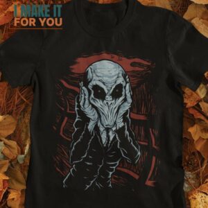 A Scream Of Silence Doctor Who T-Shirt, Trendiest Halloween Graphic Tees for Men