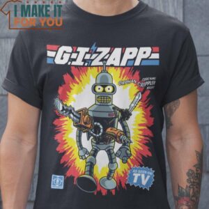 G.I.Zapp G.I. Joe Futurama Mashup T-Shirt, Trendiest Halloween Graphic Tees for Men
