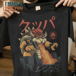 Koopa Kaiju Bowser Super Mario T-Shirt, Trendiest Halloween Graphic Tees for Men