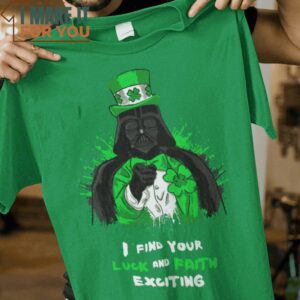 Luck and Faith Darth Vader Star Wars T-Shirt, Trendiest Halloween Graphic Tees for Men