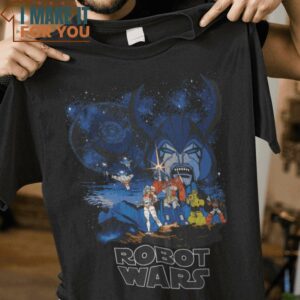 Robot Wars Robot Characters T-Shirt, Trendiest Halloween Graphic Tees for Men