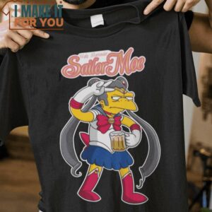 Sailor Moe Sailor Moon Moe Szyslak The Simpsons T-Shirt, Trendiest Halloween Graphic Tees for Men