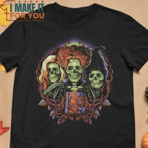 Sisters Skull Sanderson Sisters Hocus Pocus T-Shirt, Trendiest Halloween Graphic Tees for Men