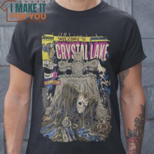 Welcome To Crystal Lake Jason Voorhees Horror T-Shirt, Trendiest Halloween Graphic Tees for Men