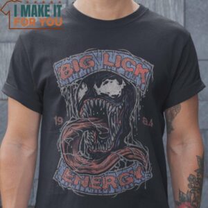 Big Lick Energy Venom Marvel T-Shirt, Unique Halloween Graphic Tees for Men