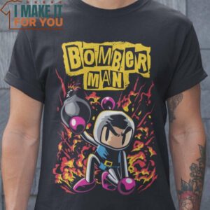 Bomber-Man Video Game T-Shirt, Unique Halloween Graphic Tees for Men Bomber-Man Video Game T-Shirt, Unique Halloween Graphic Tees for Men