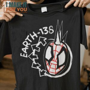 Earth-138 Blink-182 Spider-Punk Spider-man Mashup T-Shirt, Unique Halloween Graphic Tees for Men