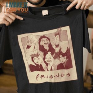 Friends 80s Villains Characters T-Shirt, Unique Halloween Graphic Tees for Men