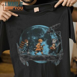Hakuno Yaiba The Lion King Demon Slayer Mashup T-Shirt, Unique Halloween Graphic Tees for Men