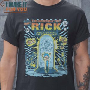 Incredibly Tiny Rick Incredible Hulk Rick and Morty T-Shirt, Unique Halloween Graphic Tees for Men