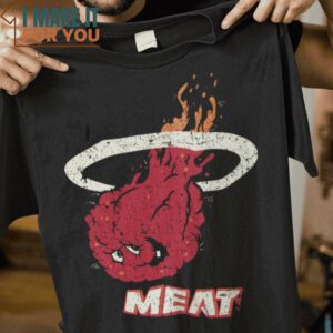 MEAT Miami Heat Aqua Teen Hunger Force Mashup T-Shirt, Unique Halloween Graphic Tees for Men