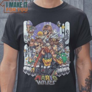Mario Wars Star Wars Super Mario Mashup T-Shirt, Unique Halloween Graphic Tees for Men
