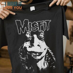 MeesaMF Misfits Star Wars Mashup T-Shirt, Unique Halloween Graphic Tees for Men