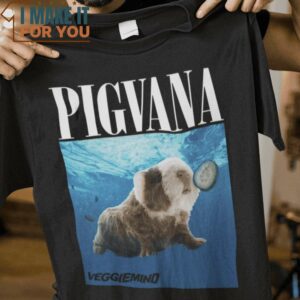 Pigvana Nirvana’s Nevermind T-Shirt, Unique Halloween Graphic Tees for Men