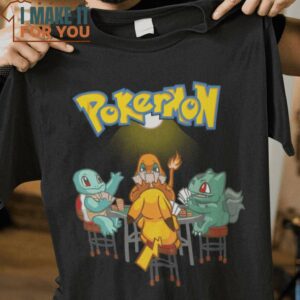 Pokermon Pokemon T-Shirt, Unique Halloween Graphic Tees for Men