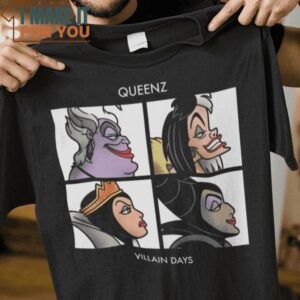 Queenz Villain Days Demon Day T-Shirt, Unique Halloween Graphic Tees for Men
