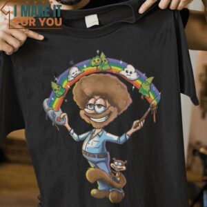 Rainbow Ross Bob’s Bugers T-Shirt, Unique Halloween Graphic Tees for Men
