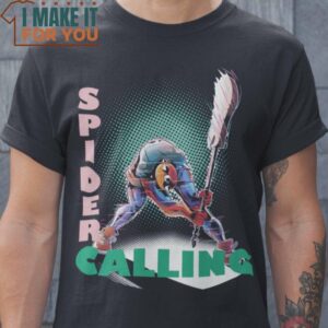 Spider Calling Spider-man Marvel T-Shirt, Unique Halloween Graphic Tees for Men