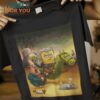 SpongeBob of Rivia Geralt and Jaskier SpongeBob SquarePants T-Shirt, Unique Halloween Graphic Tees for Men
