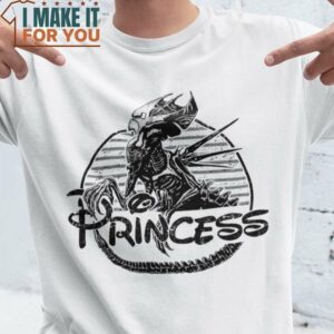 Princess Alien Horror T-Shirt, Unique Halloween Graphic Tees for Men
