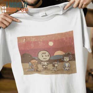 You Are My Only Hope Star Wars Peanuts Mashup T-Shirt, Unique Halloween Graphic Tees for Men