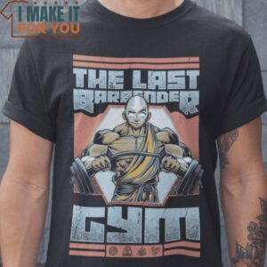 Barbender Gym Avatar The Last Airbender T-Shirt, Vintage Halloween Tee for Men