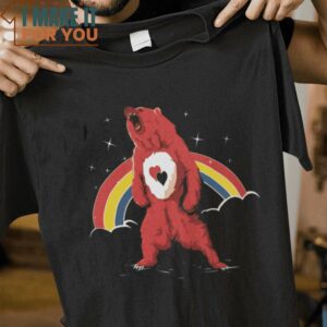 Bisous Bear Care Bear T-Shirt, Vintage Halloween Tee for Men