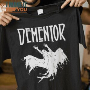Dementor Led Zeppelin Swan Song Harry Potter Mashup T-Shirt, Vintage Halloween Tee for Men